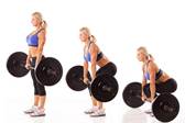 woman doing dead lifts