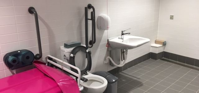 Derby Arena Changing Places toilet and washbasin