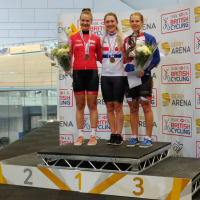 Laura Kenny CBE crowned national champion at Derby Arena